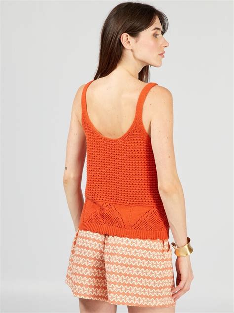 Camiseta De Tirantes De Croché Naranja Kiabi 1200€