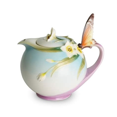 Butterfly Teapot | Franz Collection | Porcelain | WildlifeWonders.com