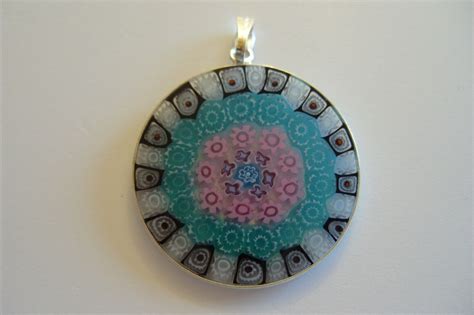 Millefiori Anh Nger Original Muranoglas Silber Schmuck Murano