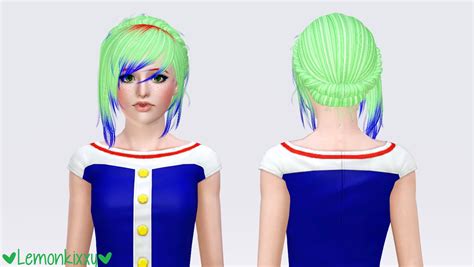 Newsea`s Summer Flavour Hairstyle Retextured By Lemonkixxy Sims 3 Hairs