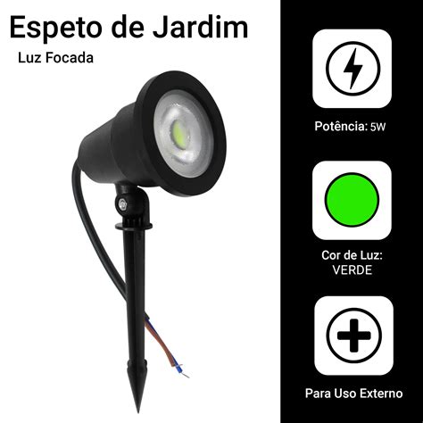 Conjunto Kit Espeto Jardim Led W Importado Sem Taxas Frete Gr Tis