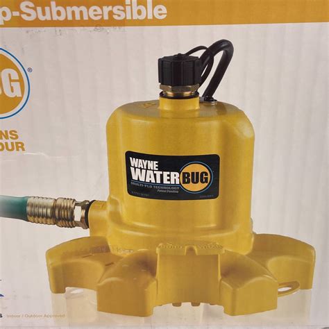 Wayne Waterbug Pump Multi Use Multi Flo Technology Submersible Hp