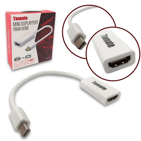 Cabo Adaptador Thunderbolt Hdmi Macbook P Mini Displayport Tomate MTV