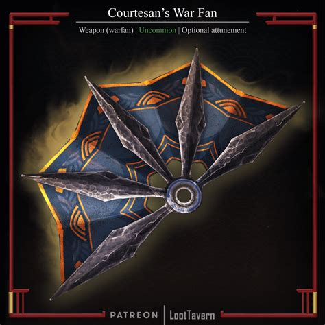 Courtesan’s War Fan (Rebalanced) - Weapon (war fan), uncommon (optional ...