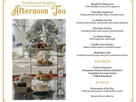 Savoy Afternoon Tea Menu