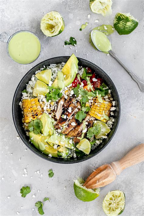 Cilantro Lime Chicken And Rice Bowls