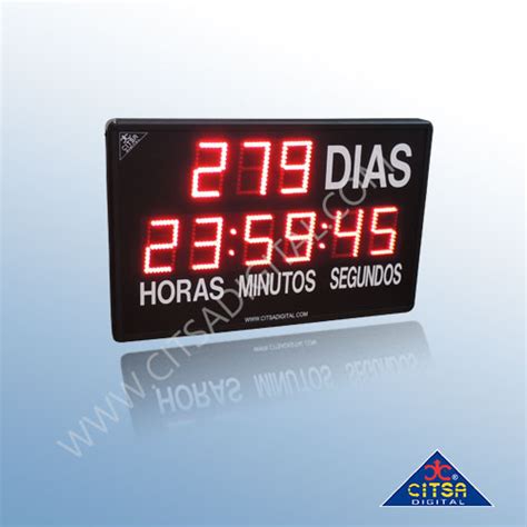 Timer Contador Dias, Horas, Minutos y Segundos Dígitos de 10 cm modelo ...