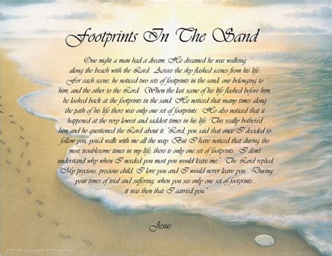 Footprintsinthesandprintableversion Footprints In The Sand Poem