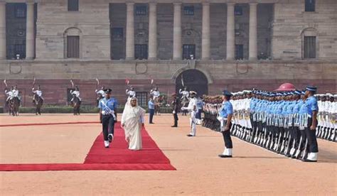 Bangladesh PM Sheikh Hasina Accorded Ceremonial Welcome At Rashtrapati