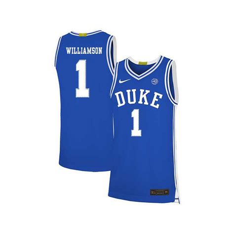 Nike Duke Devils 1 Zion Williamson Authentic Mens Jersey Blue