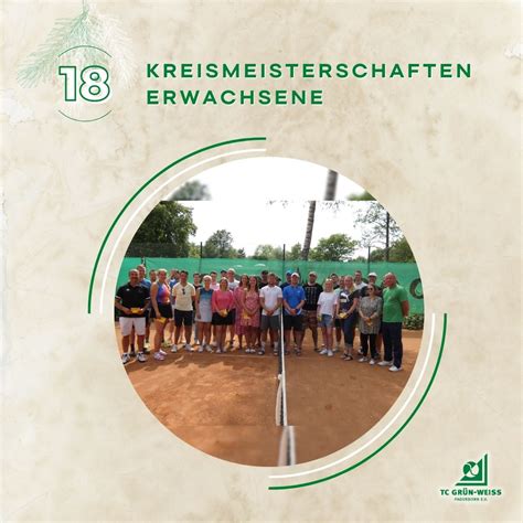 Adventskalender Kreismeisterschaften Erwachsene Tc Gr N Weiss