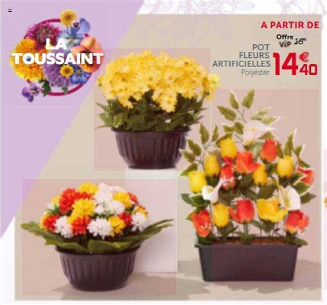 Promo Pot Fleurs Artificielles Chez I Icataloguefr