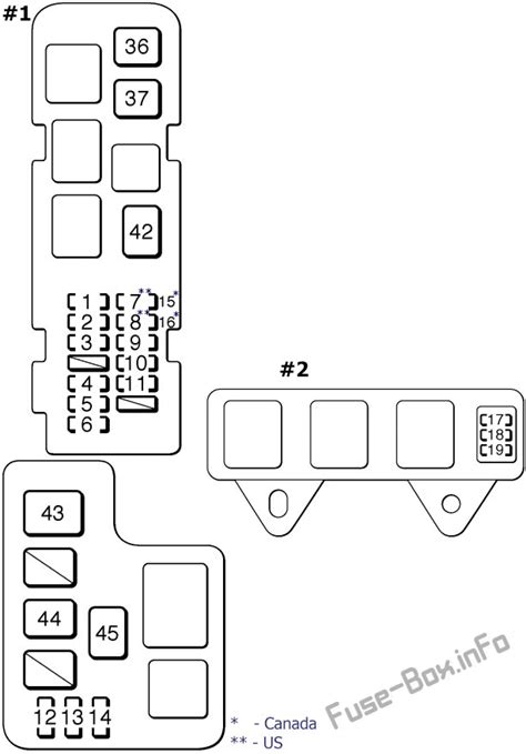 Fuse Box Diagram Toyota Celica T200 1996 1999