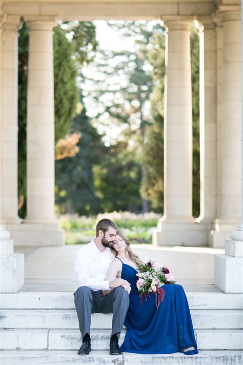 Sunrise Romantic Cheesman Park Engagement Pictures in Denver Colorado