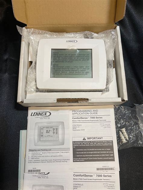 Lennox Comfort Sense 7000 Series Touchscreen Thermostat W Humidity Y2081 New Ebay