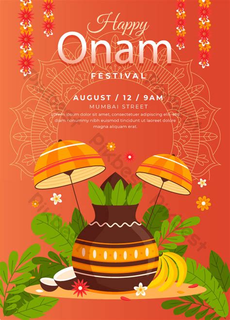 Happy Onam Poster Design Template Ai Free Download Pikbest