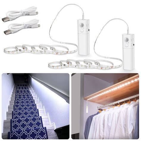 Buy WOBANE LED Wardrobe Light Motion Activated Battery Operated 2 2m