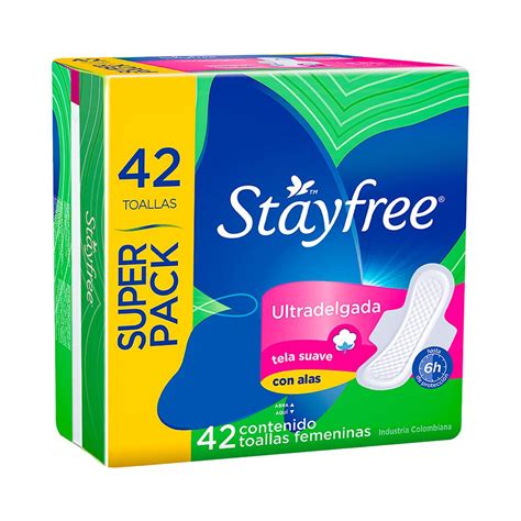 Toalla Stayfree Ultradelgada Con Alas 42 Unidades 901064