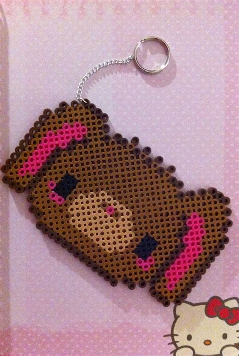 Sugar Bunny Perler Pixel Bead Keychain By Vivi113 On Deviantart Kandi