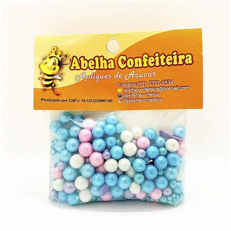 Confeito Sprinkles Mar G Abelha Confeiteira Rizzo Confeitaria