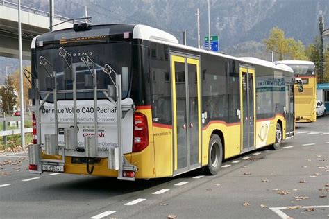 Heckansicht Des Mb C Hybrid Der Postauto Regie Interlaken Am