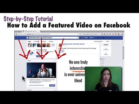 Tutorial How To Add A Featured Video On Facebook Youtube