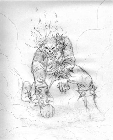 Ghost Rider Sketch By Luislarm On Deviantart