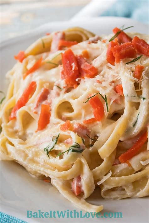 Smoked Salmon Fettuccine Alfredo The Very Best Alfredo Bake It