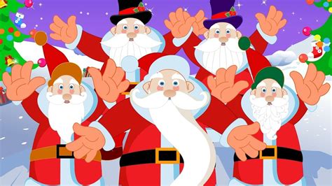 Five Little Santas Christmas Songs For Children 22 Mins Non Stop