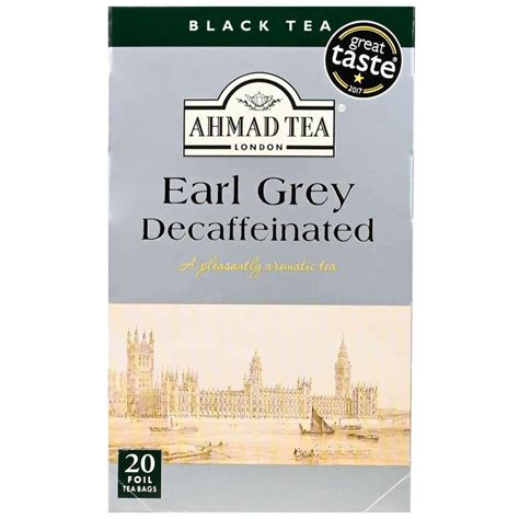 Ahmad Teas Decaffeinated Earl Grey Tea Bags 20 Count