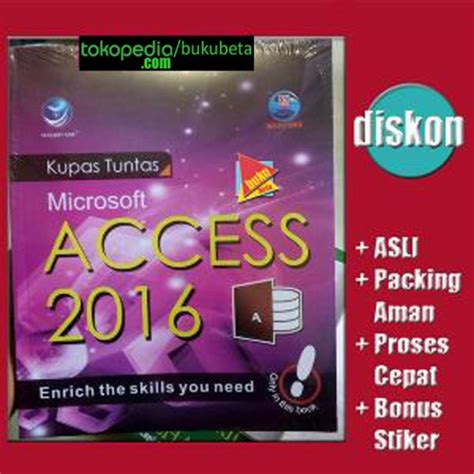 Jual Kupas Tuntas Microsoft Access 2016 Madcoms Kab Sleman Buku