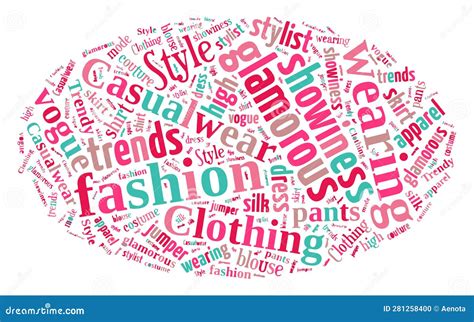 Fashion Keywords Tag Cloud Vector Illustration Stock Vector