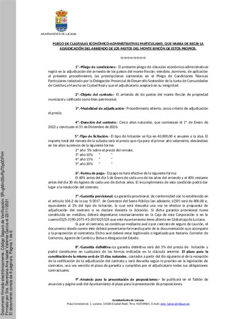 Fillable Online Pliego De Clausulas Econmico Administrativas