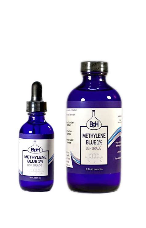 Buy Methylene Blue USP Pharmaceutical Grade 2 Pack 50 ML Blue Glass