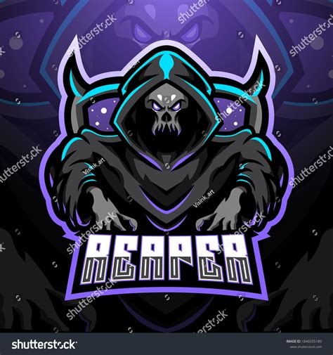 Skull Reaper Logo Mascot Design Stock Vector Royalty Free 1846555189