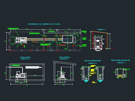 Grupo Electrogeno Basico Plano De Detalle En Autocad Librer A Cad