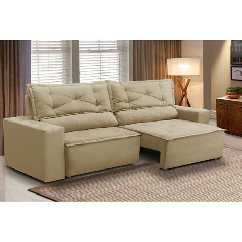 Sofa Prime 5 Lugares Retratil Reclinavel 230m Molas Yescasa Cinza