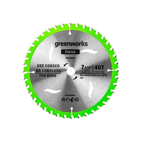 Диск пильный по дереву для циркулярной пилы 184x20 мм, 40T GreenWorks ...