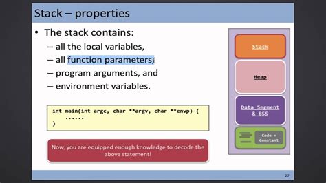 Csci 3150 Lecture Data Segment And Stack Nov 24 Youtube