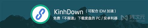 Kinhdown 免费不限速的百度网盘文件加速下载利器 解析真实地址用 Idm 下载度盘 异次元软件世界