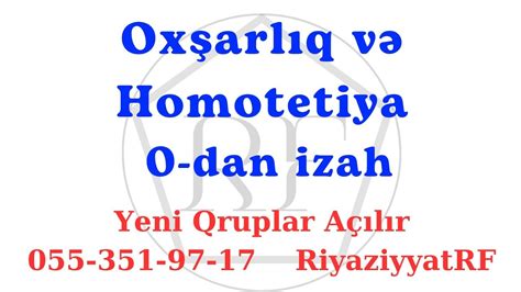 Oxşarlıq və Homotetiya Tam izah RiyaziyyatRF Yeni Qruplara qeydiyyat