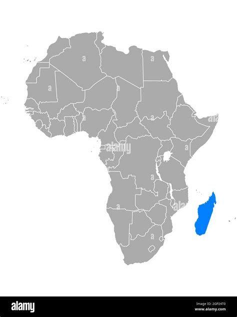 Map of Madagascar in Africa Stock Photo - Alamy