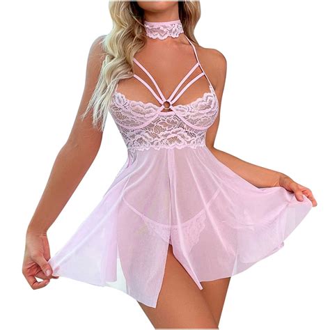 Byoimud Women S Lingerie Set Piece Mesh Sheer See Through Lace