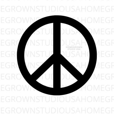 Peace Sign Svg Peace Symbol Cut File Peace Silhouette Commercial Use Svg Dxf Eps Png