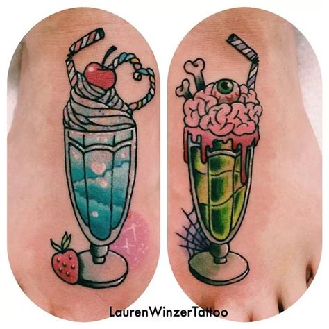 Adorable Paired Tattoos By Lauren Winzer Of Hunter And Fox Tattoo In