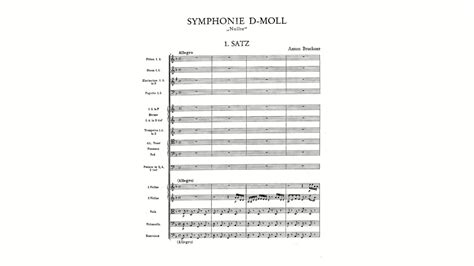 Bruckner Symphony No In D Minor Nullte Wab With Score