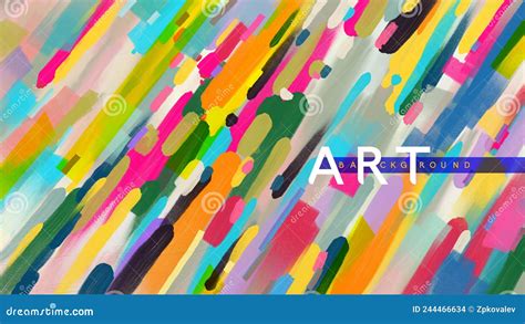 Abstract Art Background Vector Hand Drawn Oil Painting Brush Strokes Of Paint Modern Art Oil