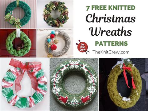 7 Free Knitted Christmas Wreath Patterns - The Knit Crew