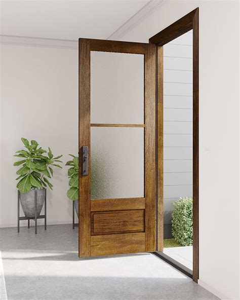 Mahogany 3 4 Lite 2 Lite SDL 1 Panel Modern Farmhouse Shaker Single Door