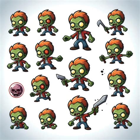 A Cartoon Character With A Knife And A Stick In The Middle Premium Ai